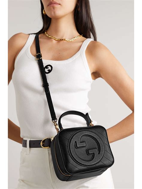 gucci women's blondie leather shoulder bag|Gucci dark grey shoulder handbag.